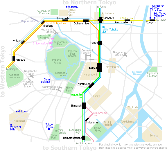 Mapa do Centro de Tóquio Tokyo_Centro