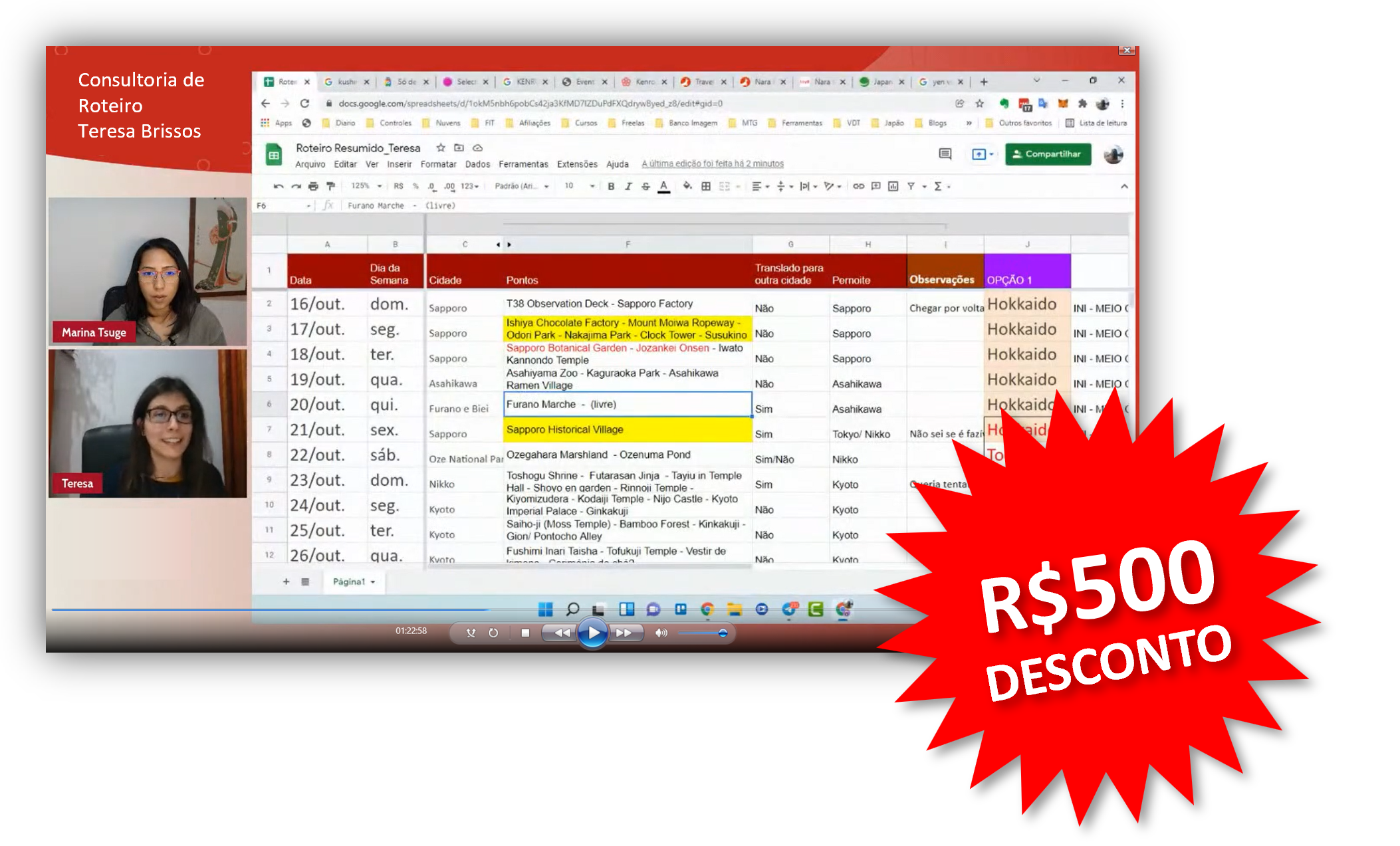 consultoria de roteiro desconto 500